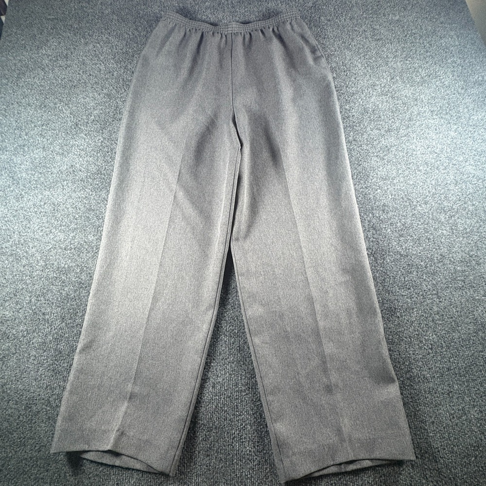 VTG Solos by Koret‎ Pants Womens 28x25.5 Heather Gray Elastic Waist Wide Leg